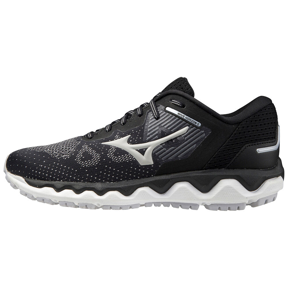 Zapatillas Running Mizuno Wave Horizon 5 Mujer Negras/Blancas Ofertas NWVG-87906